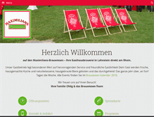Tablet Screenshot of maximilians-brauwiesen.de